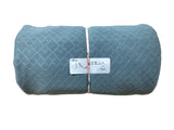 Remnant - Jacquard knit, diamond pattern, stormy blue, 3 3/4yd. @ $8.64/yd.