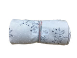 Remnant - Swiss dot knit, gray stems, 2 yd. @ $9.36/yd.