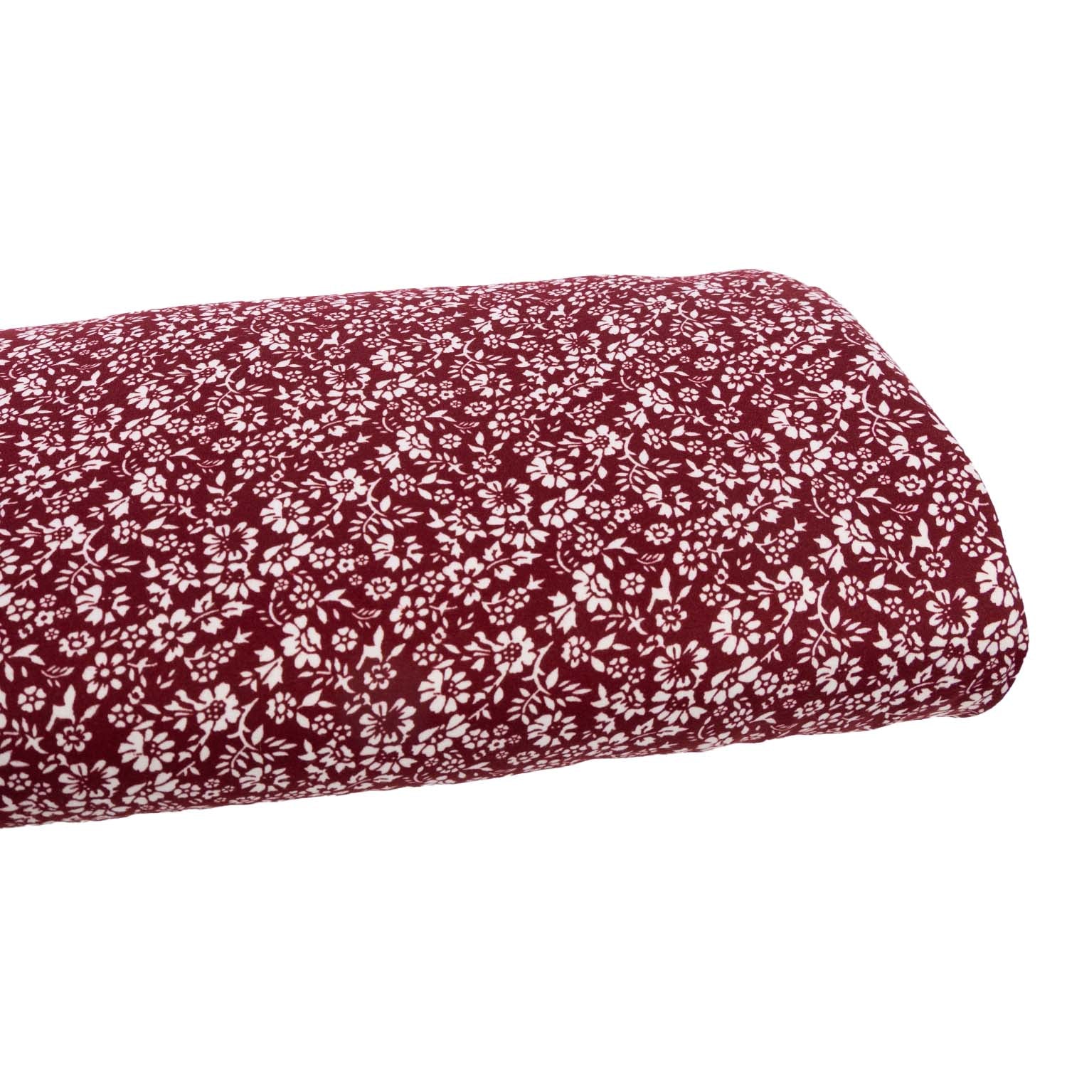 Double Brushed Poly - Red Floral