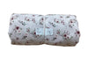 Remnant - striped crepe polyester, rose, 4 yd. @ $7.99/yd.