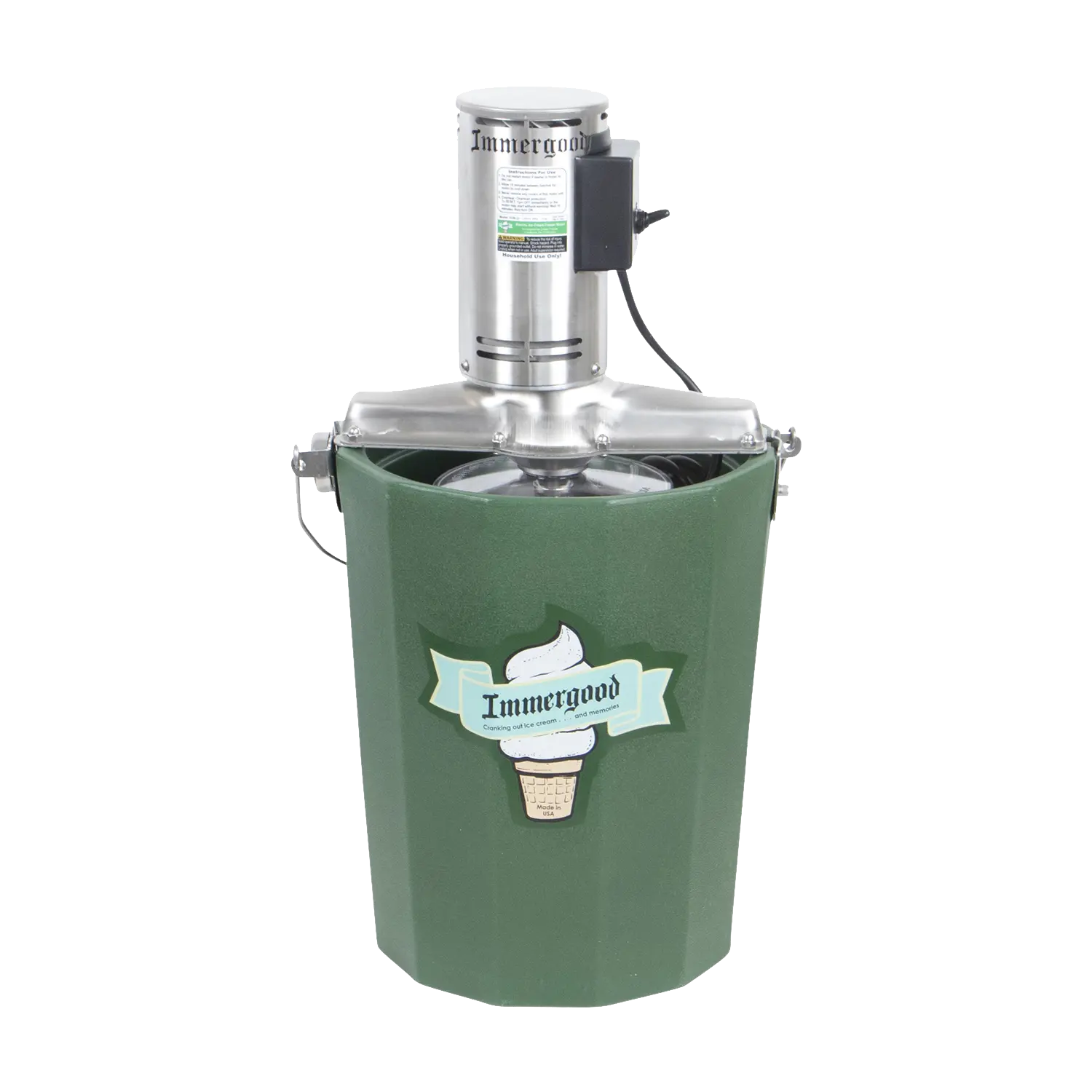 Clearance - Immergood - 6 qt - Battery Powered Ice Cream Maker - Stainless Steel SMALL_HOME_APPLIANCES