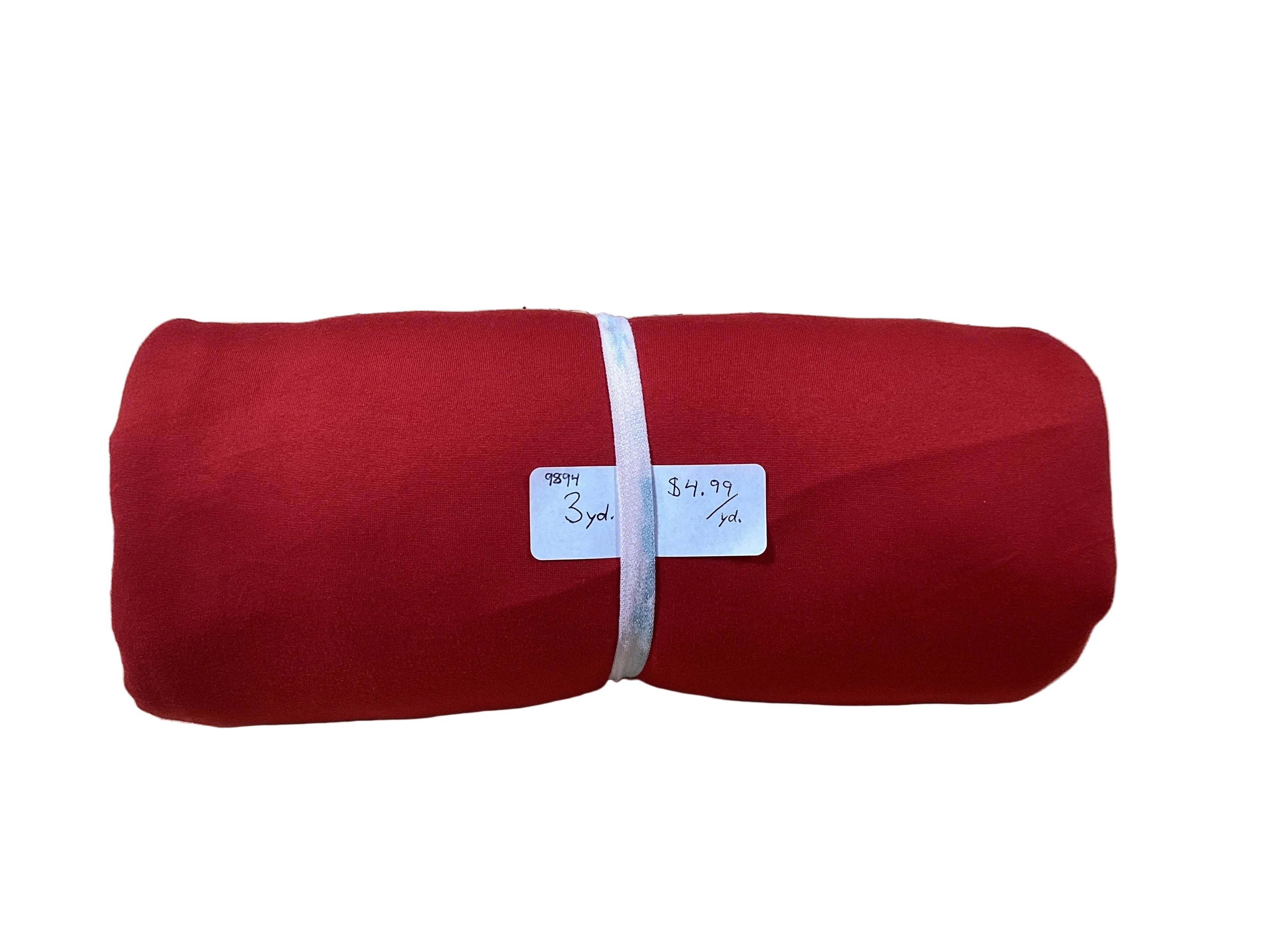 Remnant - double brushed poly, red, 3 yd. @ $4.99/yd.