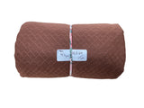 Remnant - jacquard knit, diamond pattern, rust, 4 1/4 yd. @ $8.64/yd.