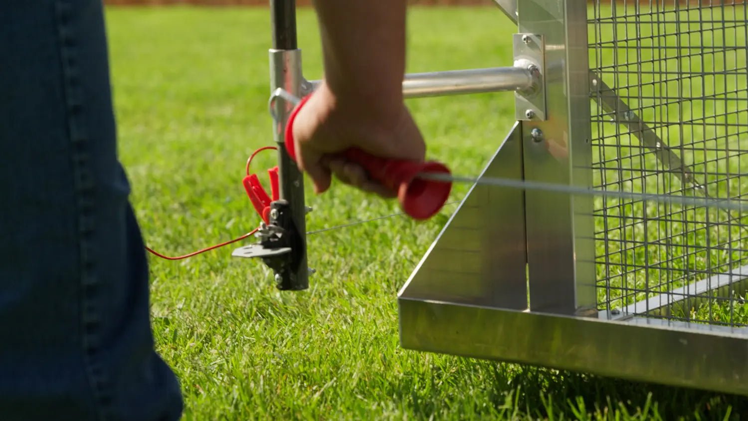 Alumi - Coop - Pred - x shocking electric fence for mobile coops - Homeplace Market LLC
