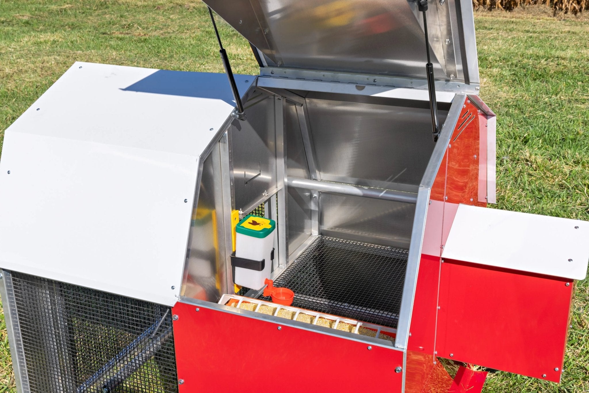 Alumi - Coop REDLINE - 3x4 - Deluxe Mobile Chicken Coop with Shelter - Chicken Tractor - Homeplace Market LLC