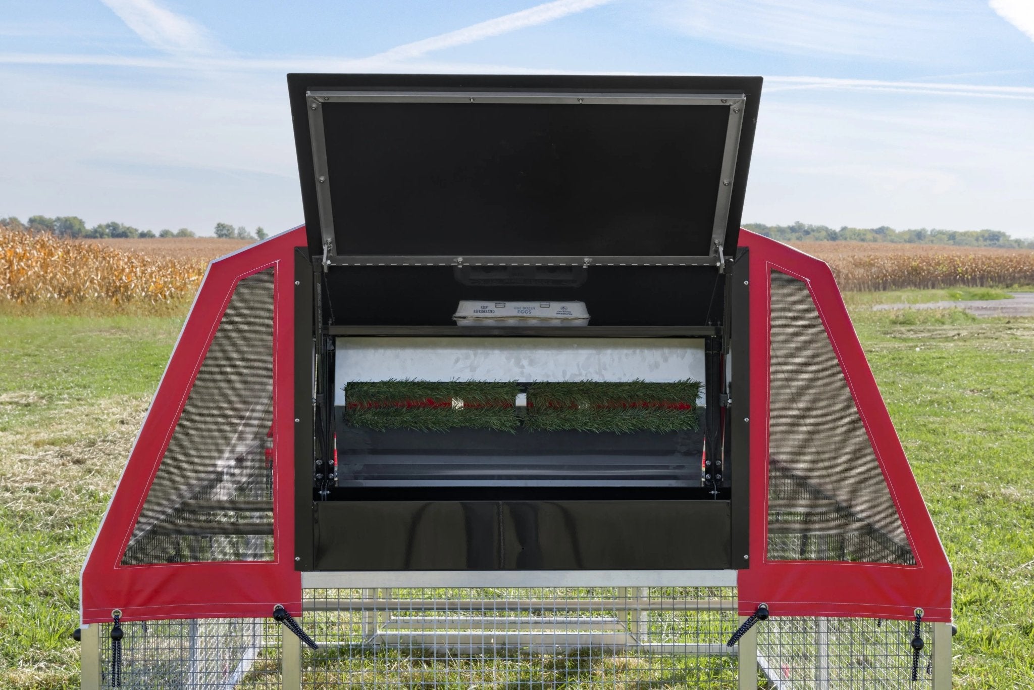 Alumi - Coop REDLINE - 6x8 - Layer Kit with Feeder, Waterer, Nestbox - Chicken Tractor - Homeplace Market LLC