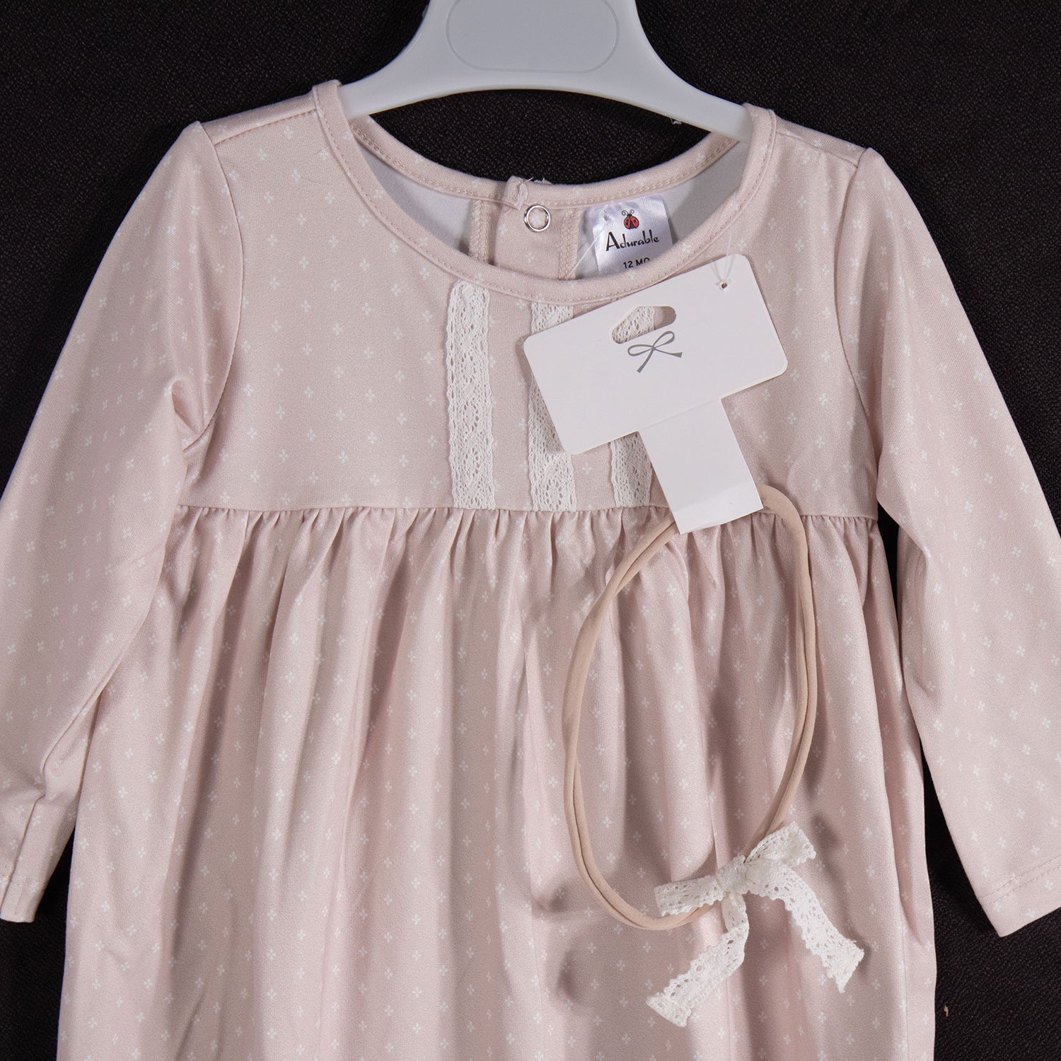 Baby & Toddler Knit Dresses w/ Headband - Long Sleeve - Tan Geo - Homeplace Market LLC