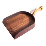 Charcuterie Board Dust Pan Serving Patter - Handmade Solid Wood & Leather Skirting - Homeplace Market LLC