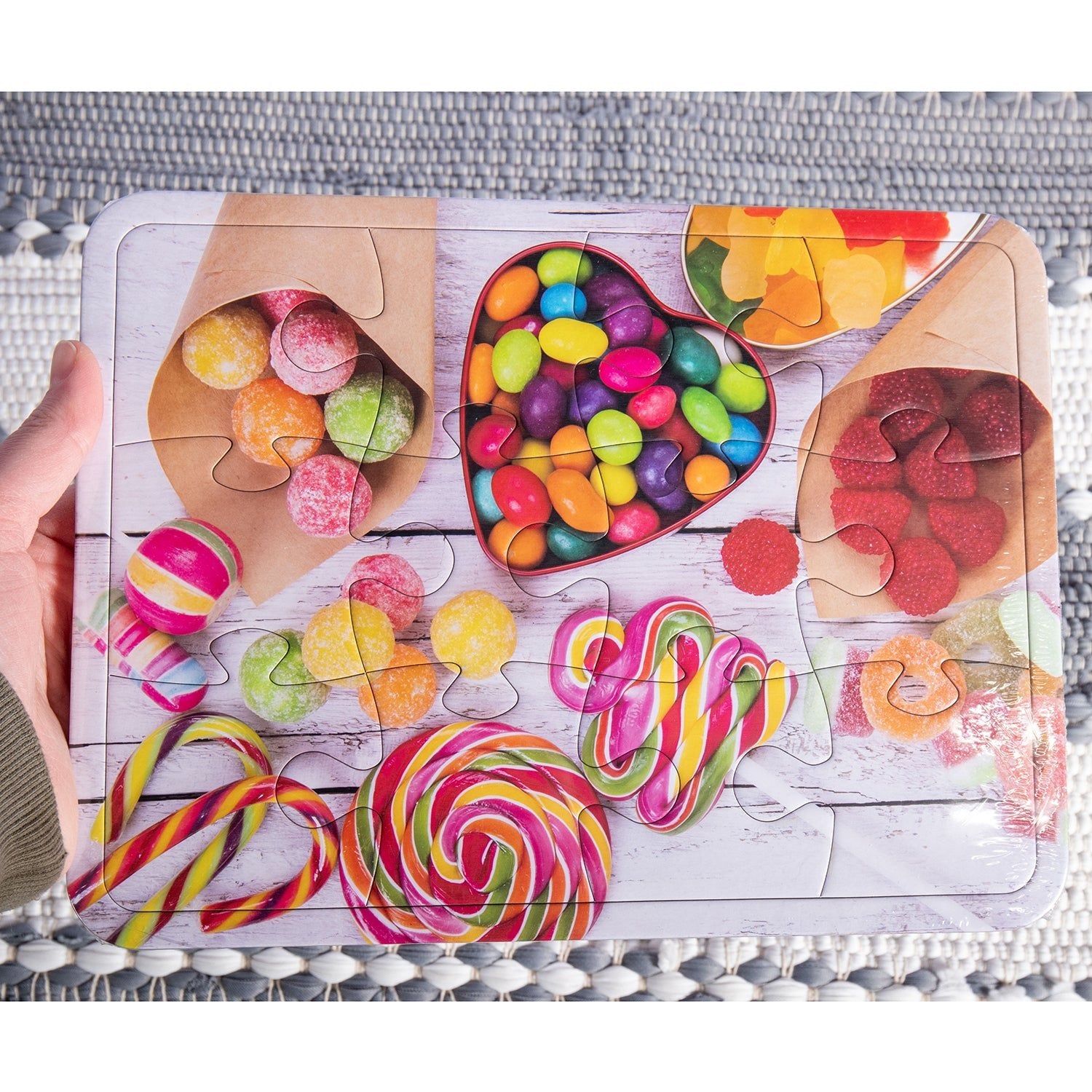 Colorful Candy Tray Puzzle - 12 Piece - Homeplace Market LLC