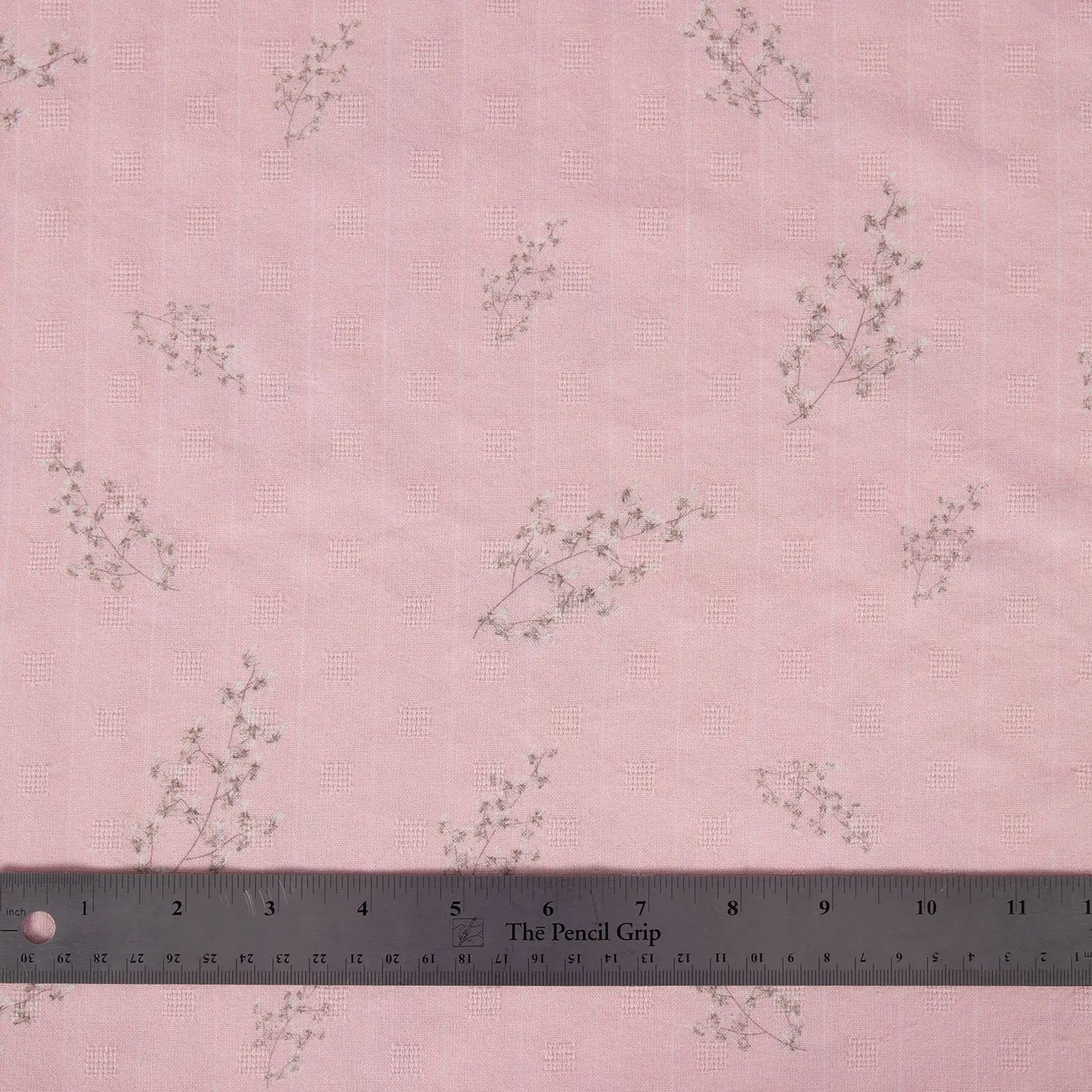 Cotton Rayon Spandex - Pink w/ Stems - Homeplace Market LLC