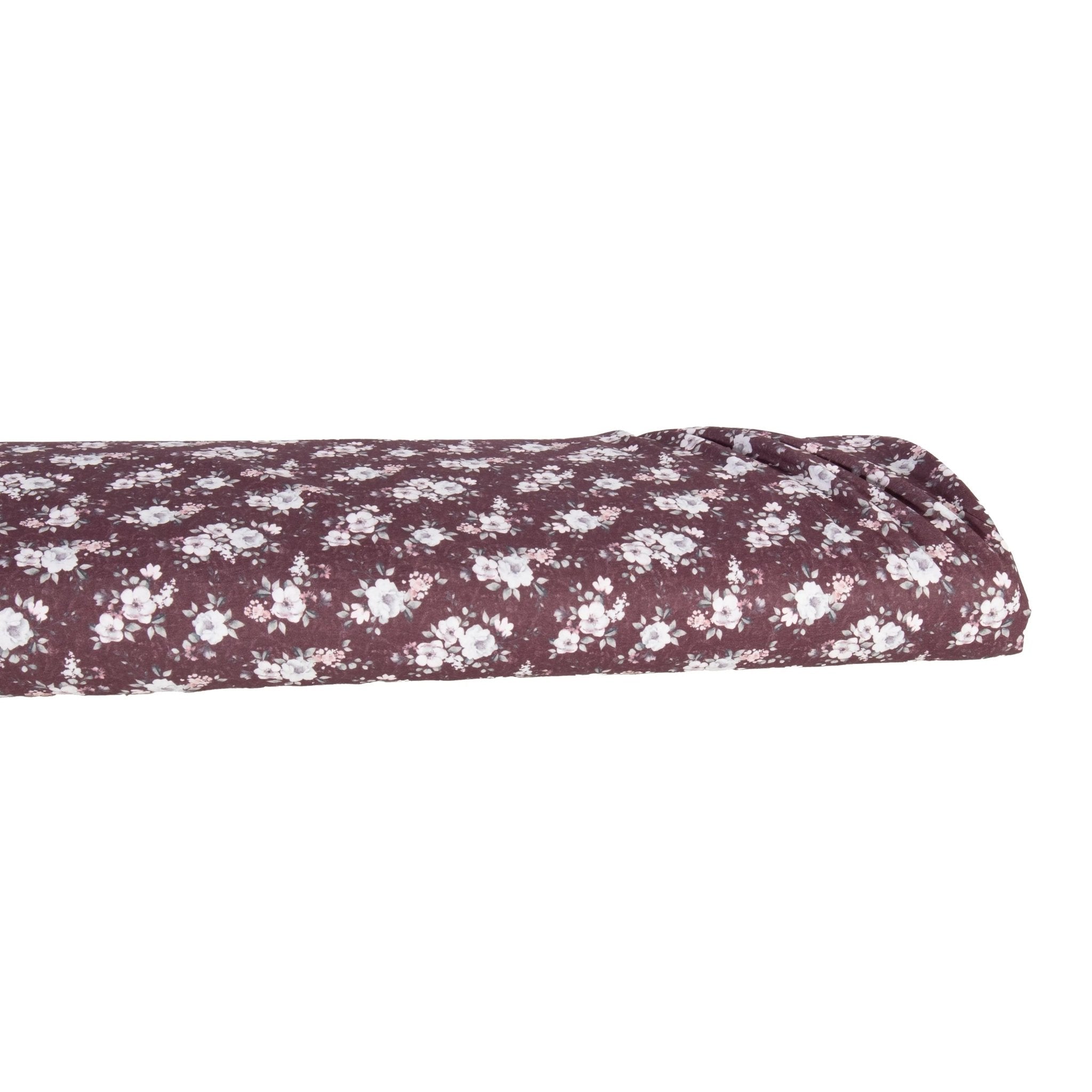 Dream Crepe Polyester - Flower Dusty Plum - Homeplace Market LLC