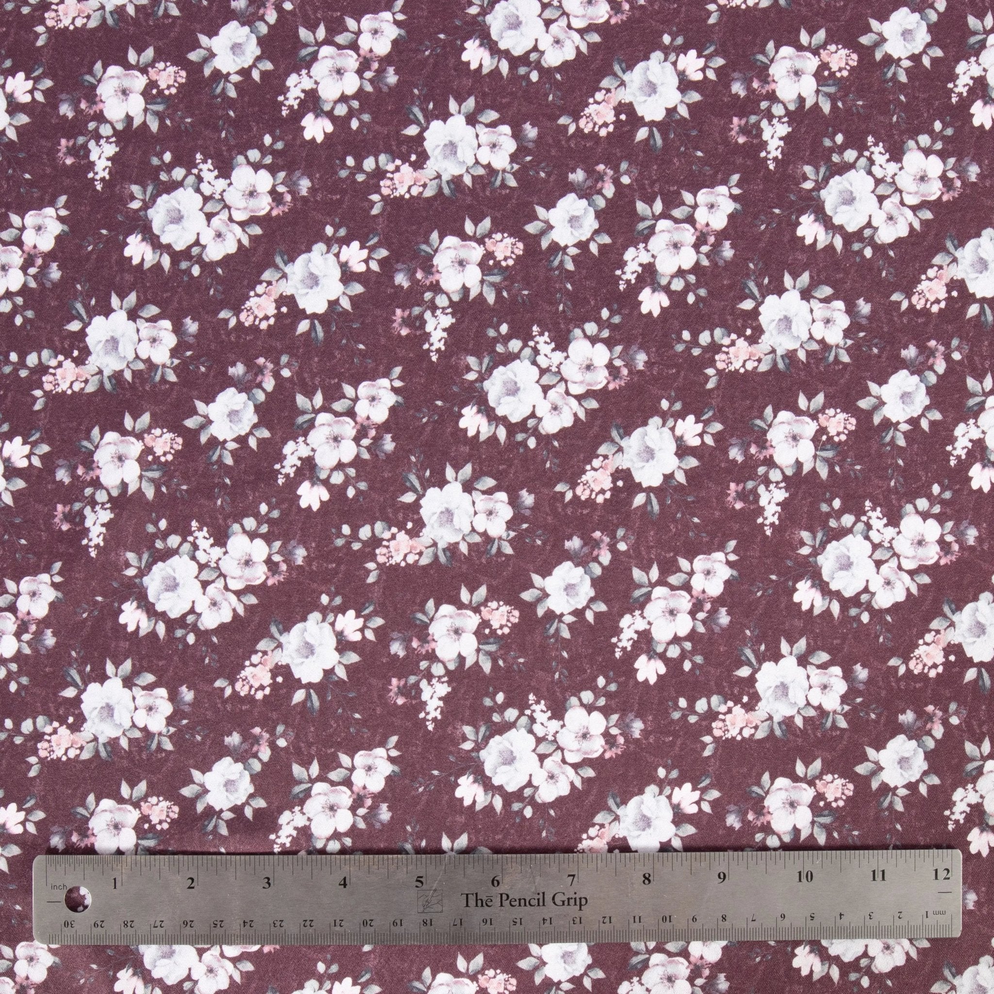 Dream Crepe Polyester - Flower Dusty Plum - Homeplace Market LLC