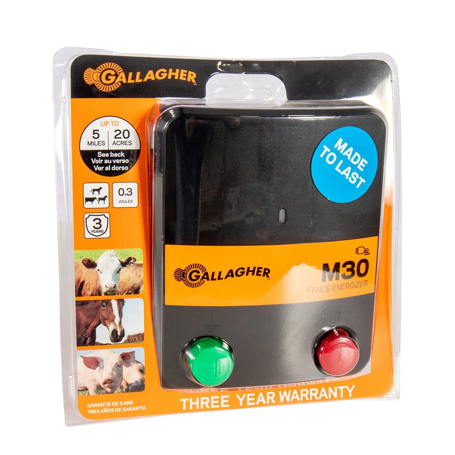 Gallagher - M30 Mains Fence Energizer - Homeplace Market LLC