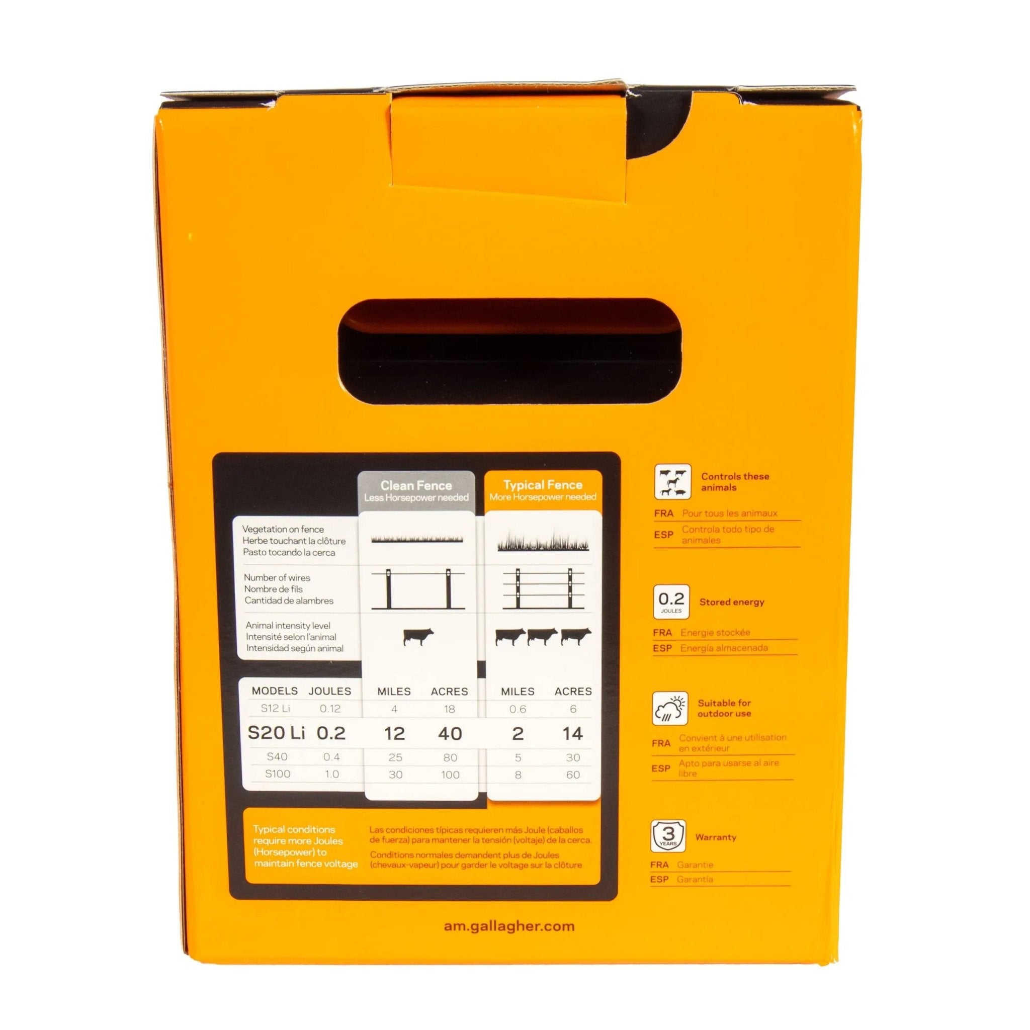 Gallagher - S20 Lithium Solar Fence Energizer - Homeplace Market LLC