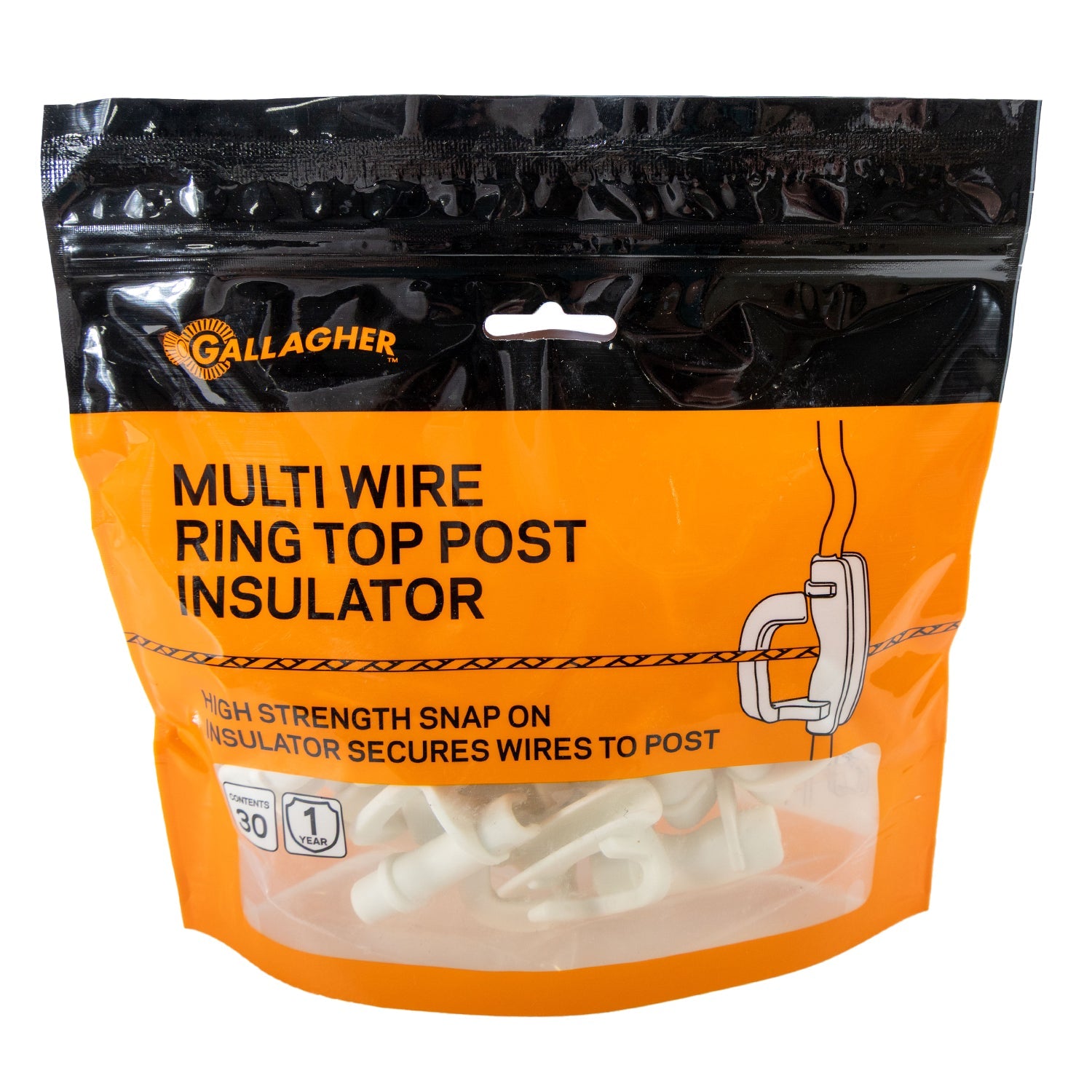 Goodnature - Multi Wire Ring Top Post Insulator 30pk - Homeplace Market LLC