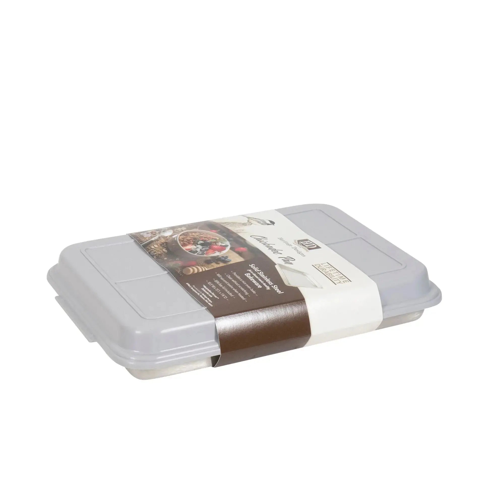 Heritage - Blue Jay - 13x18 - Deep Bakeware Pan - Stainless Steel - BPA Free Plastic Lid - USA Made - Homeplace Market LLC