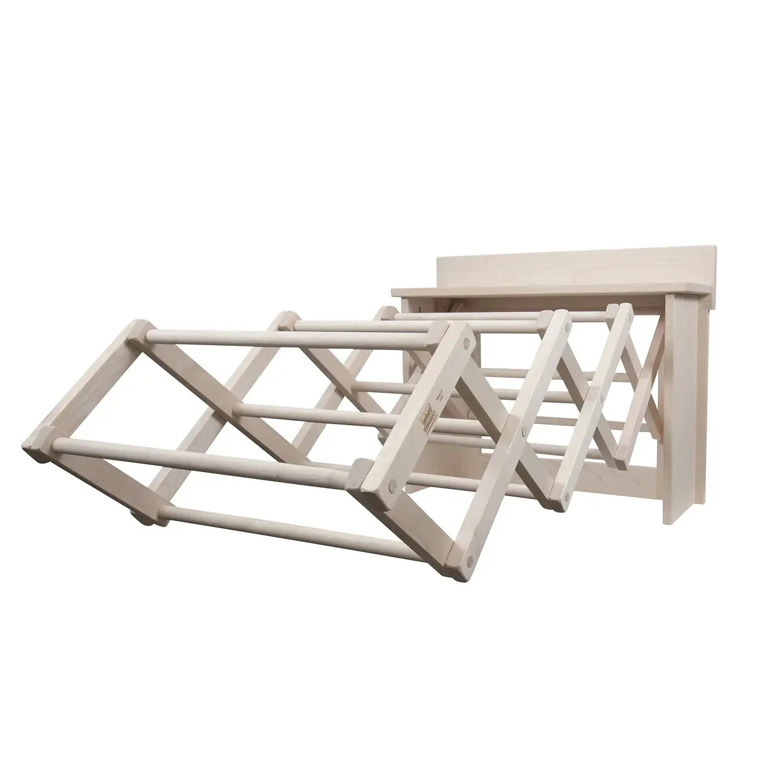 Hickoryware - 20" Wall Mounted, Cloth Drying Rack - Natural Unfinished Wood - Made in USA - Homeplace Market LLC