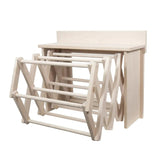 Hickoryware - 20" Wall Mounted, Cloth Drying Rack - Natural Unfinished Wood - Made in USA - Homeplace Market LLC