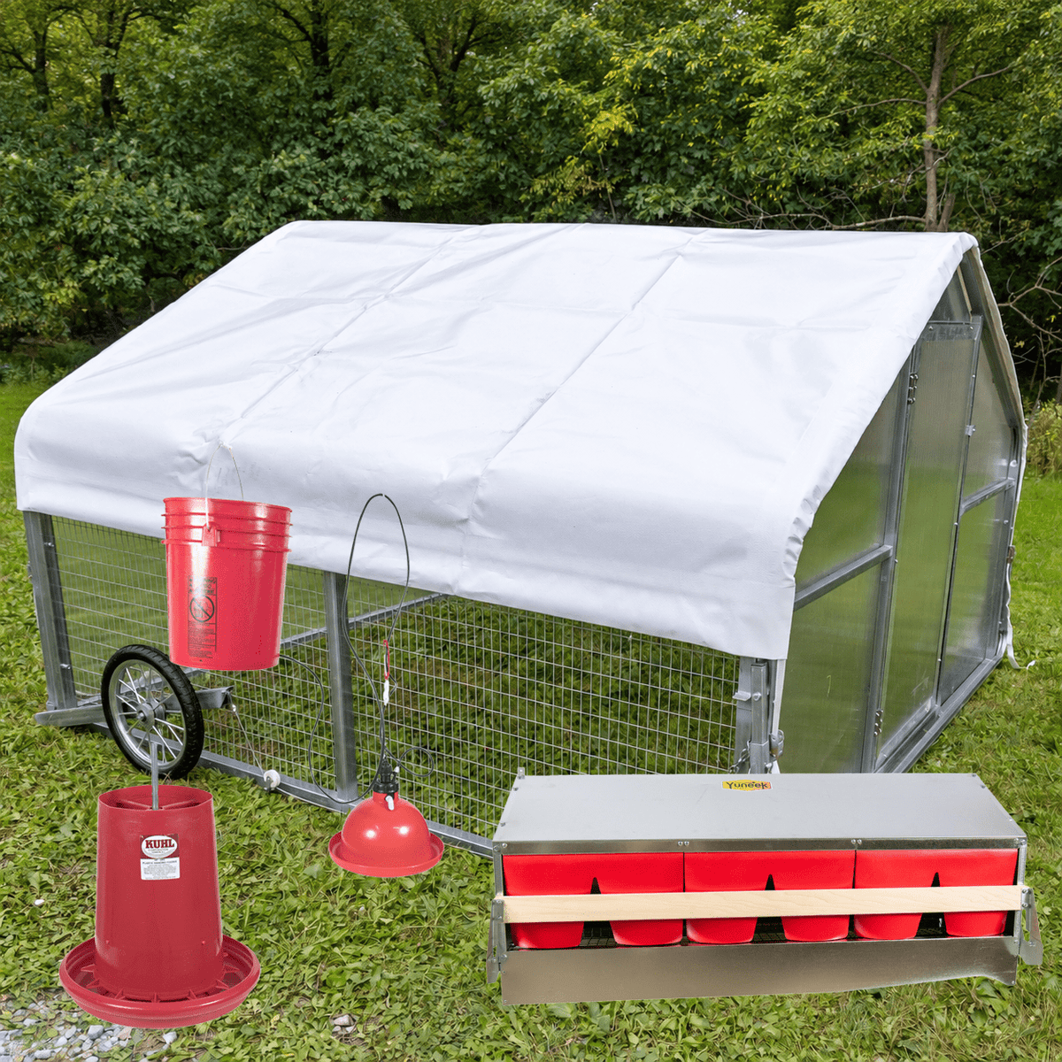Hobby Line MFG - 7 1/2 x 8 - Mobile Chicken Tractor - Homeplace Market LLC