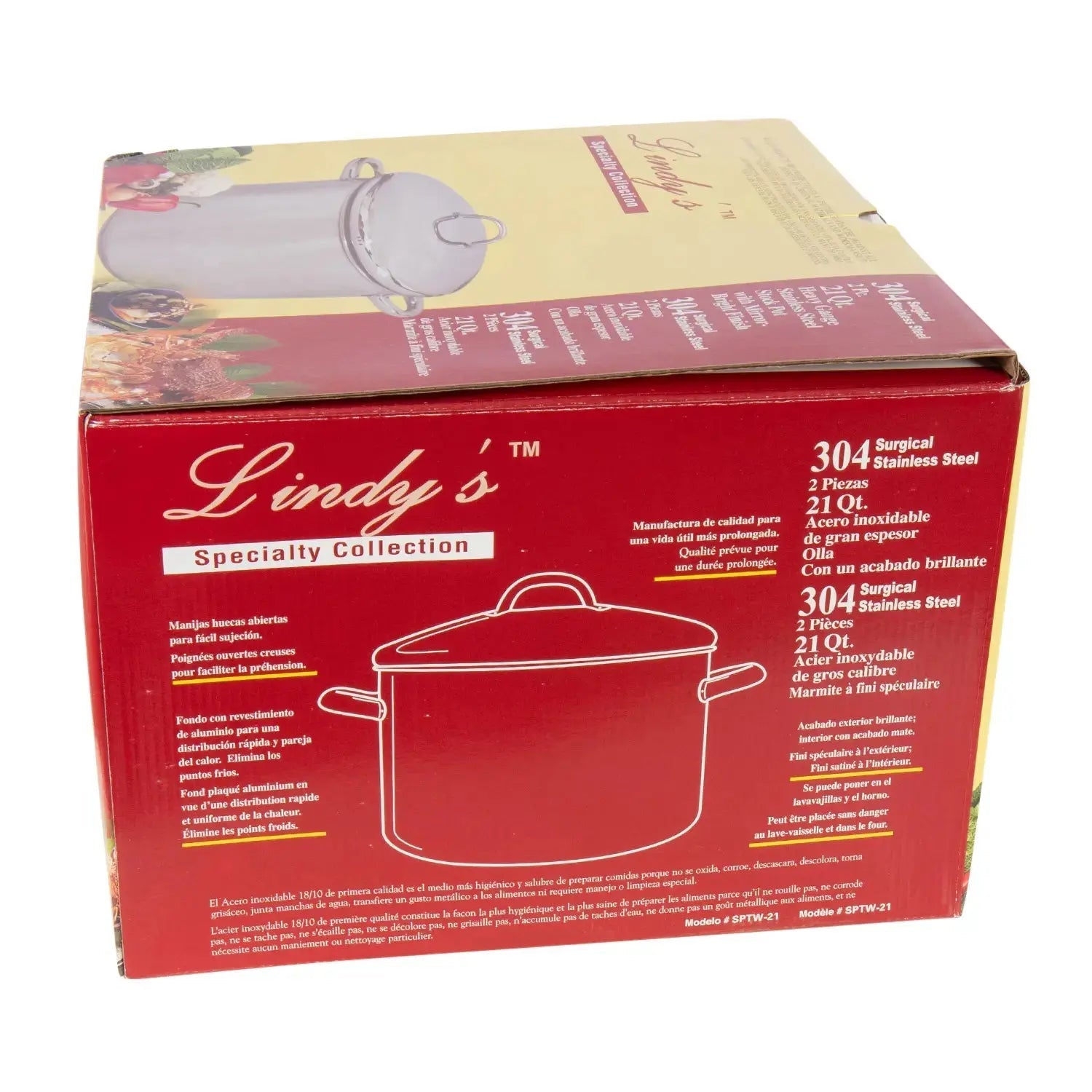 Homeplace - Lindy's Quality Stock Pot - Stainless Steel - 21 Quarts - Homeplace Market LLC