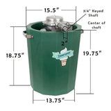 Immergood - 12 quart Homemade Ice Cream Maker, Triple Motion, Super Insulated Tub, for Hit - n - Miss, Motor, Hand Crank - Homeplace Market LLC