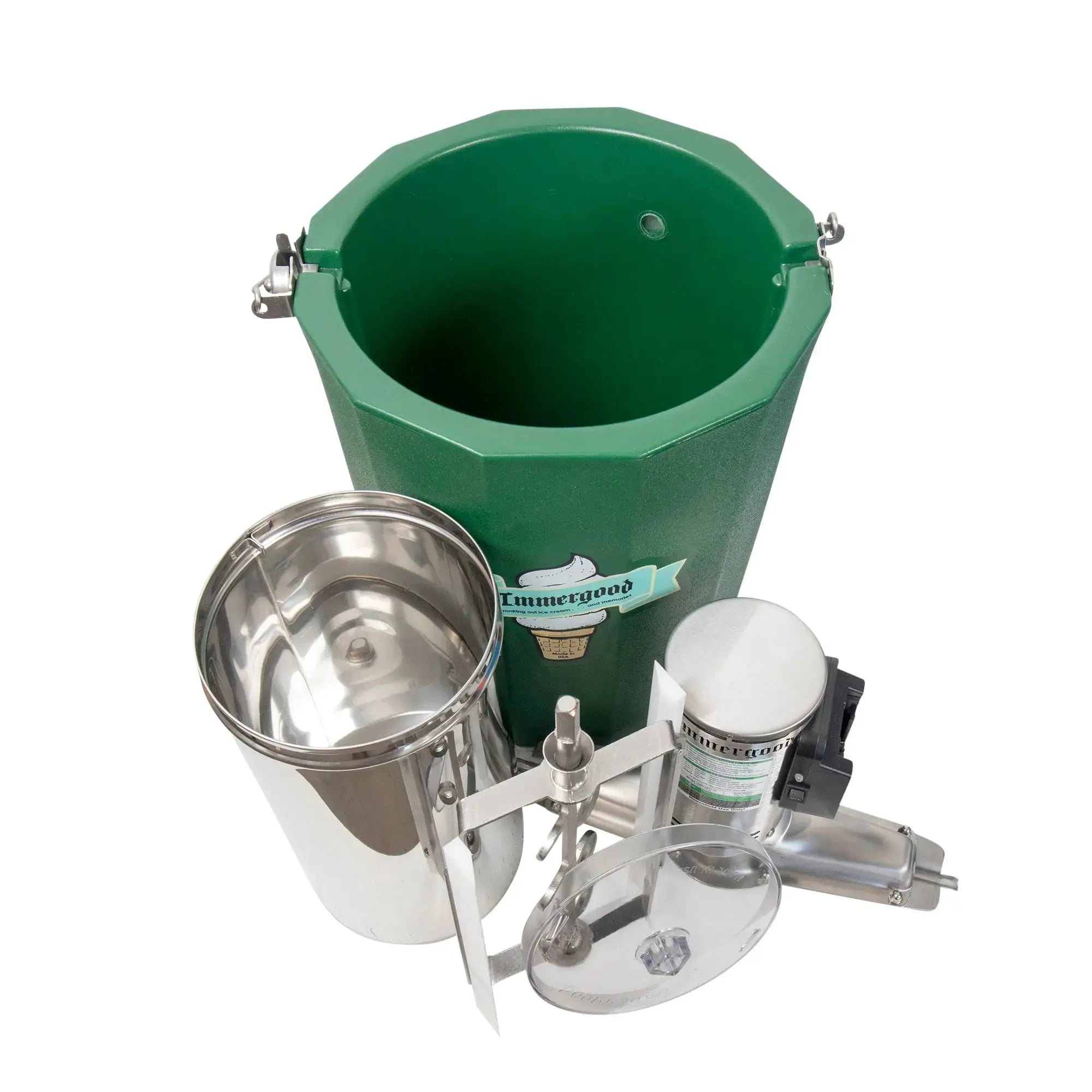 Immergood - 8 qt - Battery Powered Ice Cream Maker - Stainless Steel - Homeplace Market LLC