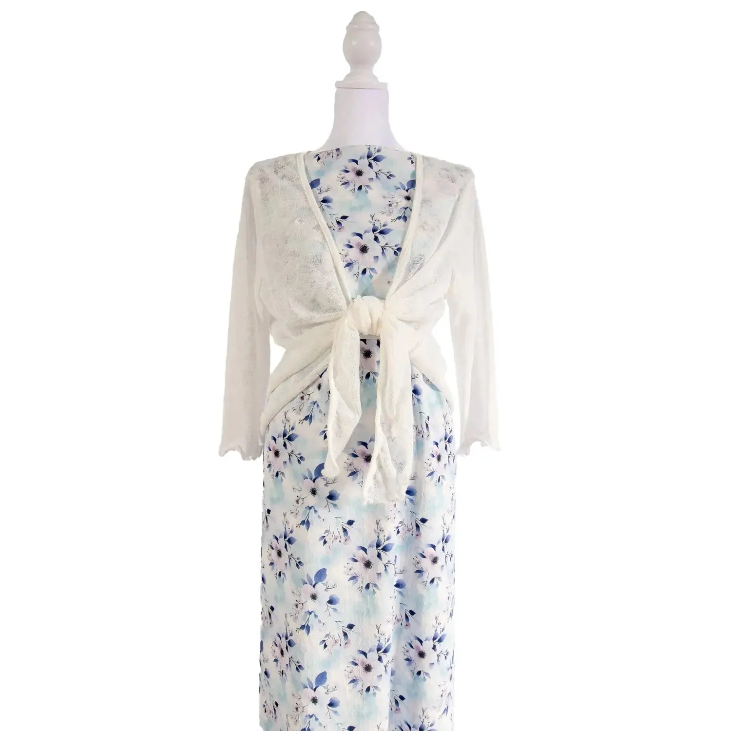 Jacquard Poly - Blue Floral Janette 3 - Homeplace Market LLC