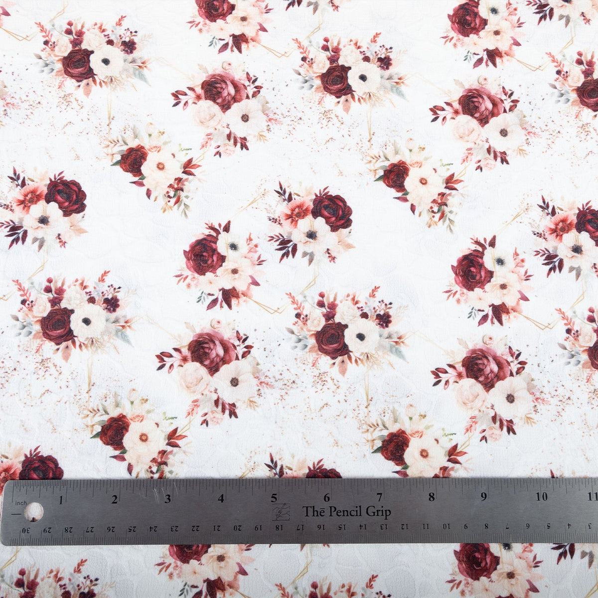 Jacquard Poly - Burgundy Gold Floral - Homeplace Market LLC