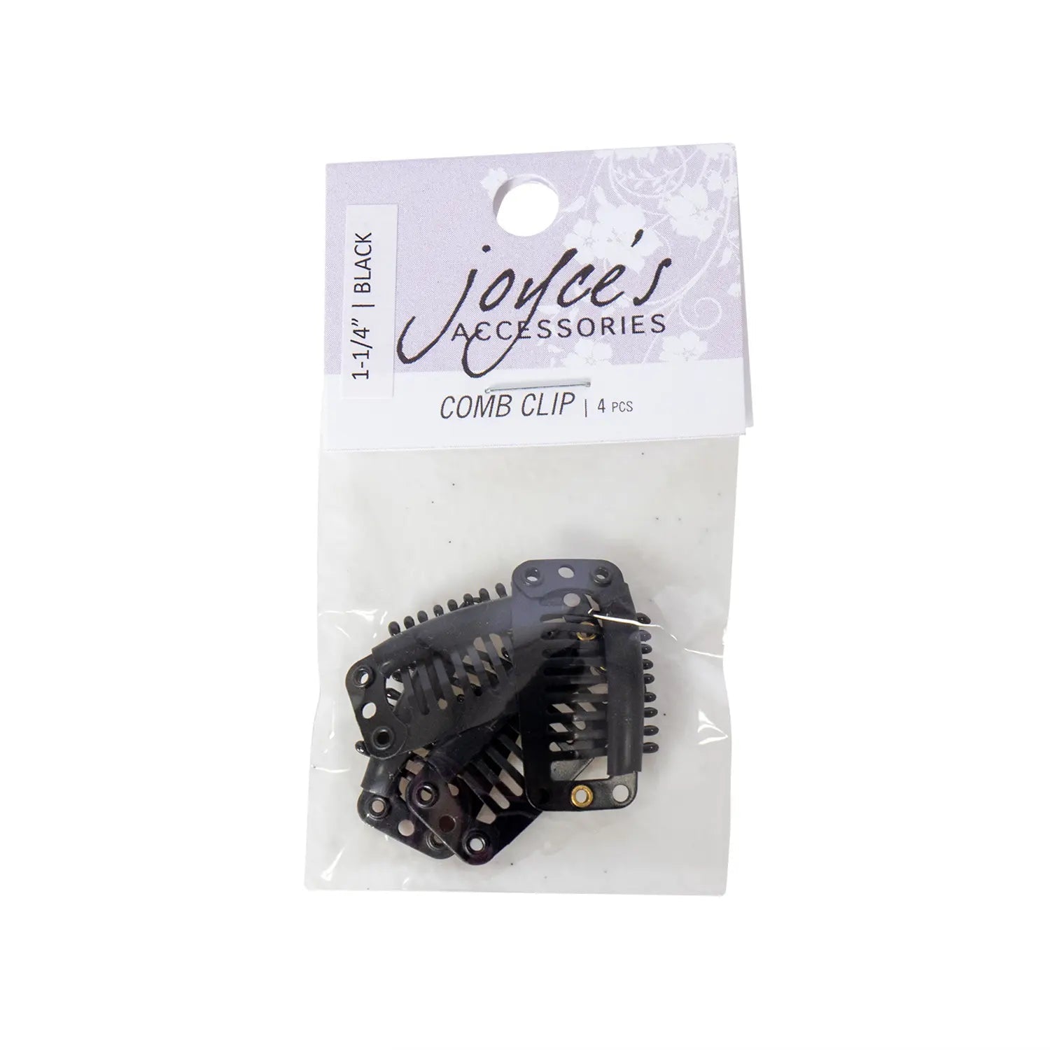 Joyce's Accessories - 1 - 1/4" Comb Clip (4 piece) (Black) - Homeplace Market LLC