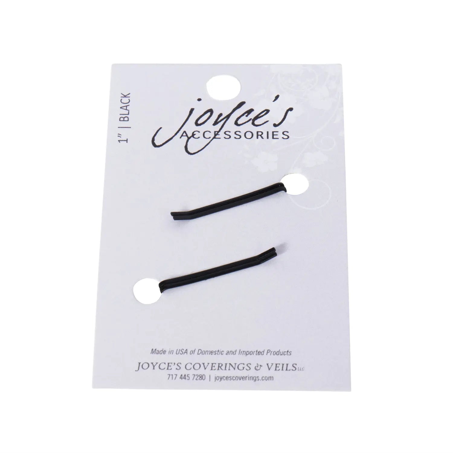 Joyce's Accessories - Plain Bobby Pin - (1") (4 piece, Black) - Homeplace Market LLC