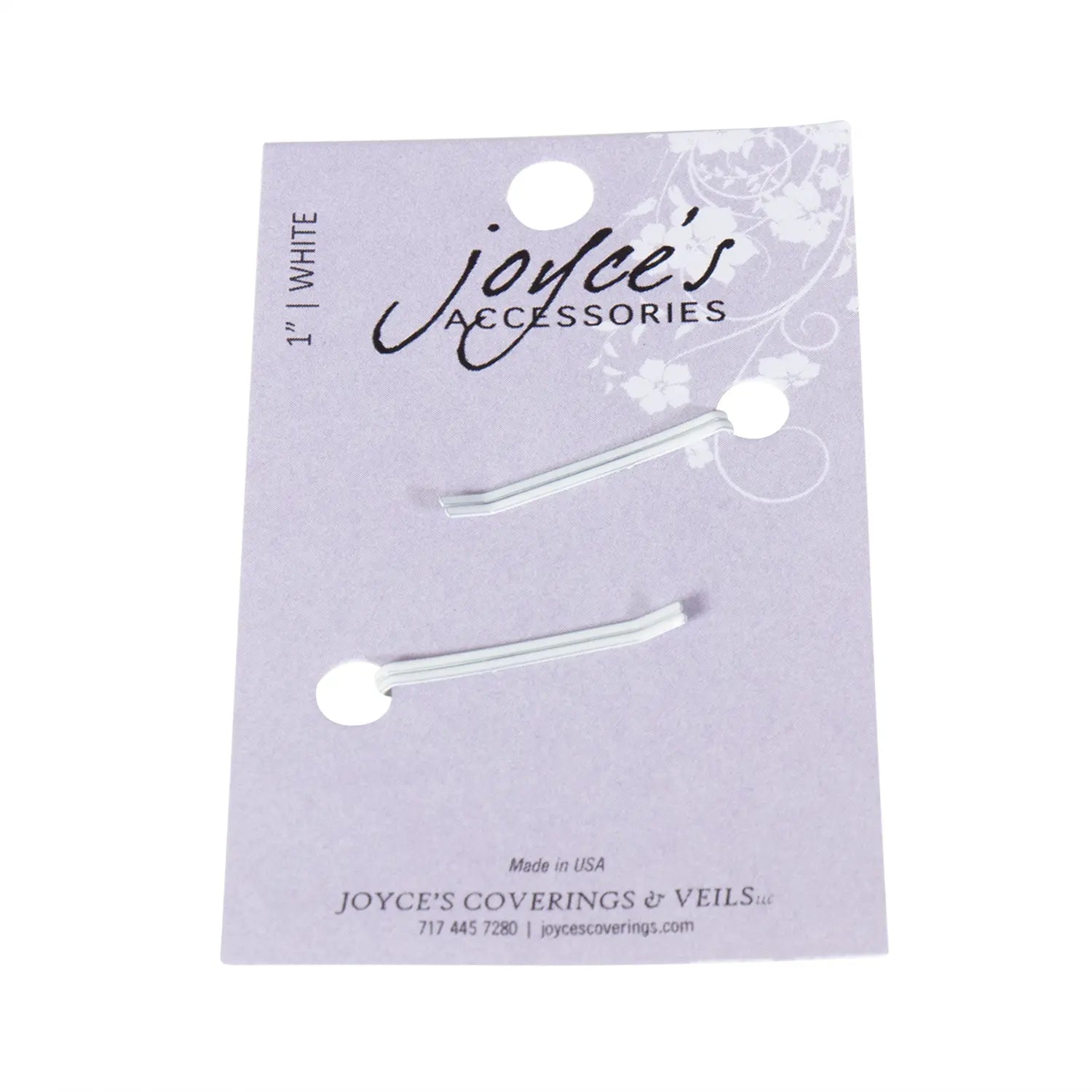 Joyce's Accessories - Plain Bobby Pin - (1") (4 piece, White) - Homeplace Market LLC