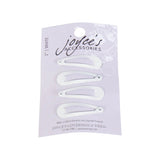 Joyce's Accessories - Plain Snap Clip - (1 - 1/4") (4 piece, White) - Homeplace Market LLC