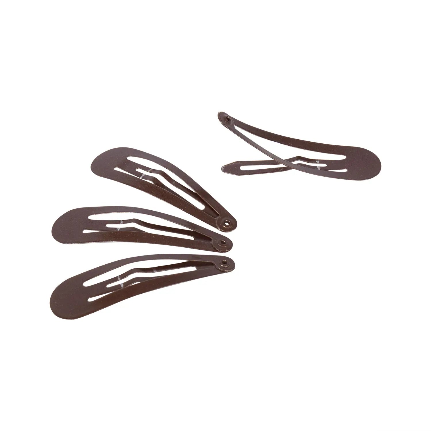 Joyce's Accessories - Plain Snap Clip - (2") (4 piece, Brown) - Homeplace Market LLC