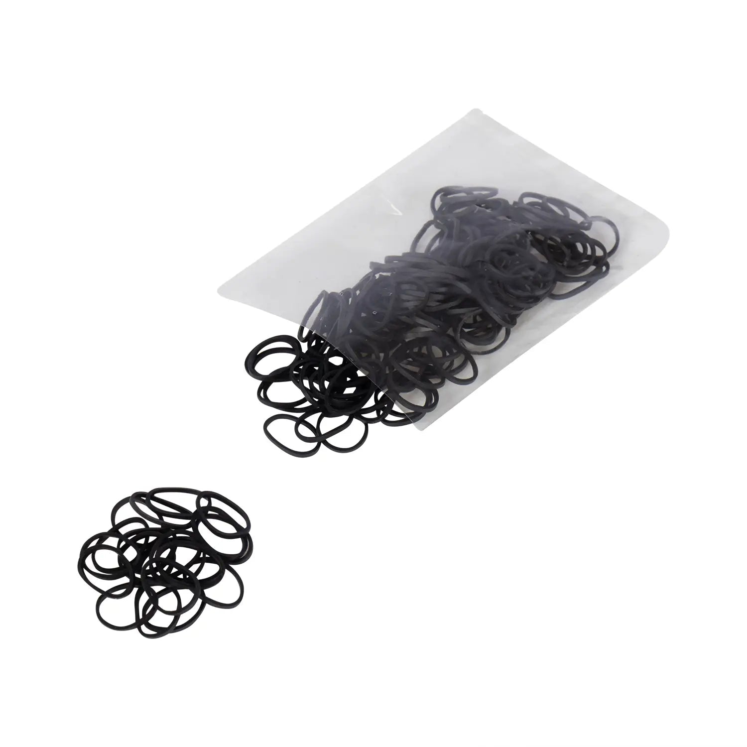 Joyce's Accessories - Rubber Hair Bands (150 piece) (Black) - Homeplace Market LLC
