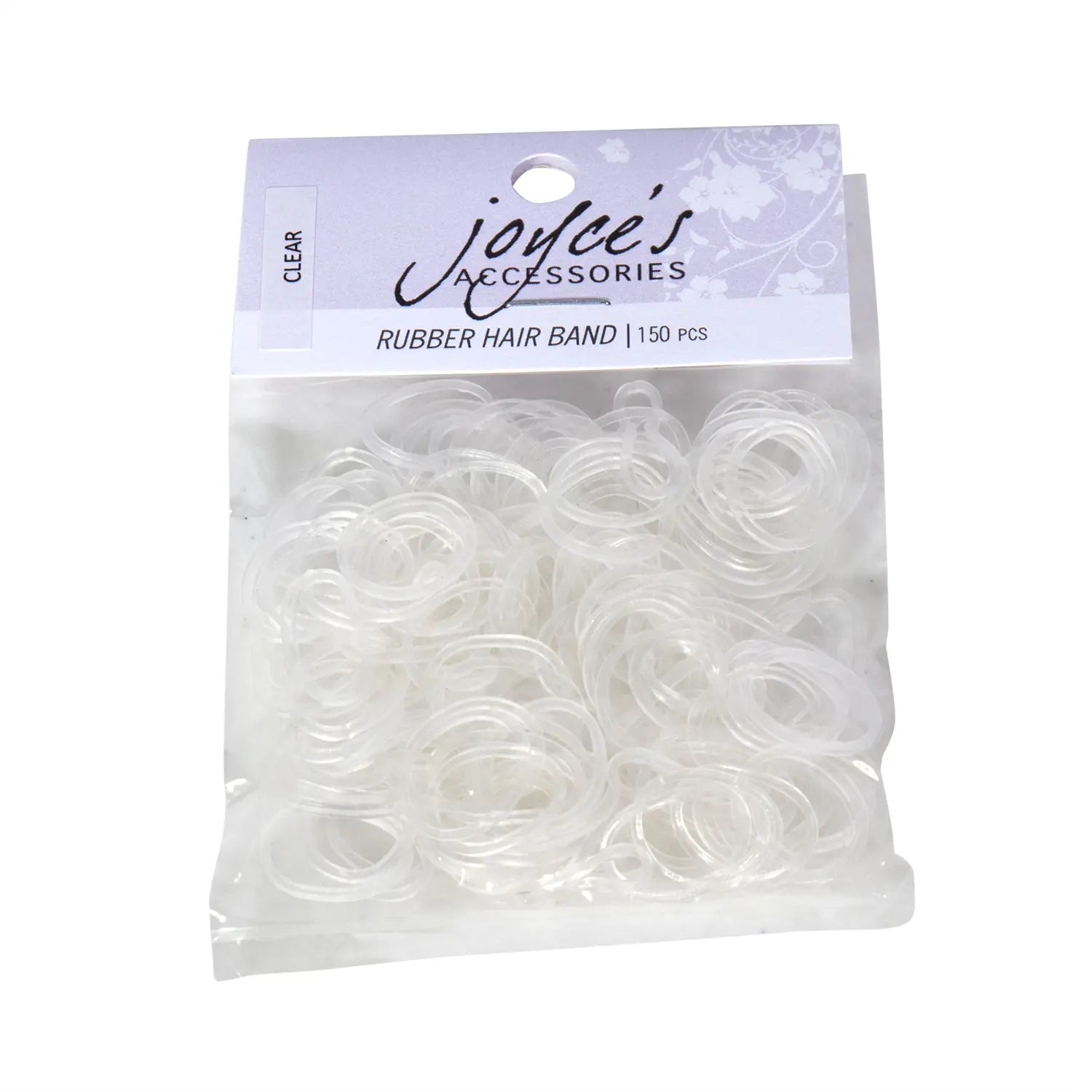 Joyce's Accessories - Rubber Hair Bands (150 piece) (Clear) - Homeplace Market LLC
