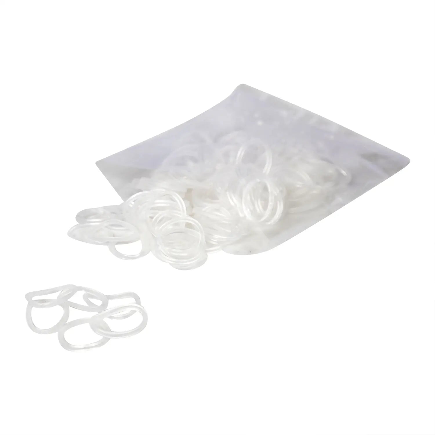 Joyce's Accessories - Rubber Hair Bands (150 piece) (Clear) - Homeplace Market LLC