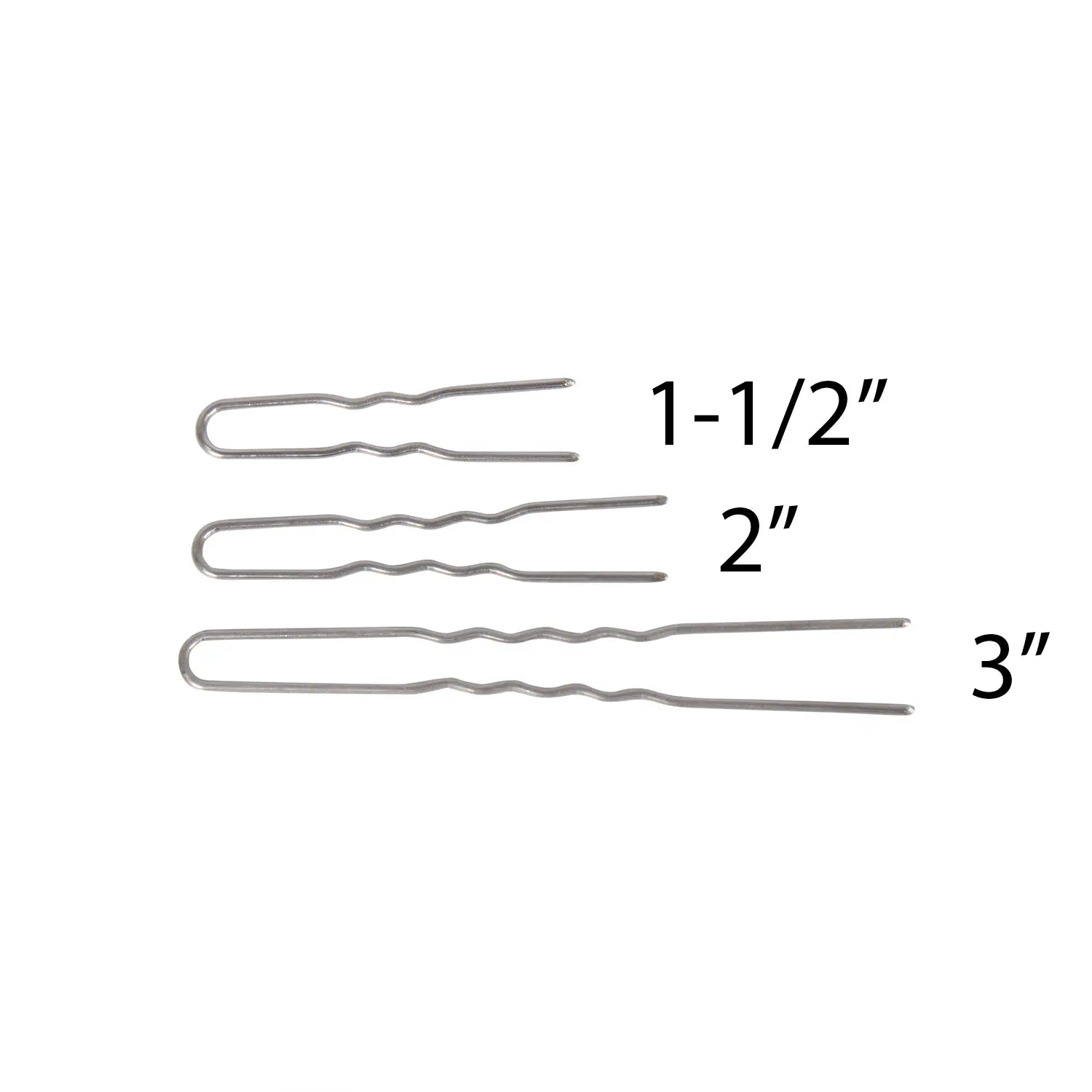 Joyce's Accessories - Stainless Steel Crinkle Hair Pins (12 piece) (1 - 1/2") - Homeplace Market LLC