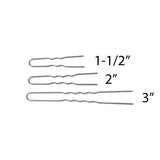 Joyce's Accessories - Stainless Steel Crinkle Hair Pins (12 piece) (1 - 1/2") - Homeplace Market LLC