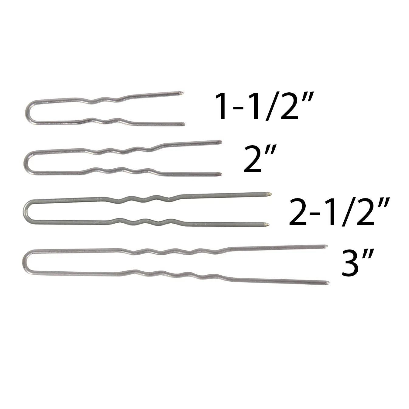 Joyce's Accessories - Stainless Steel Crinkle Hair Pins (12 piece) (2 - 1/2") - Homeplace Market LLC