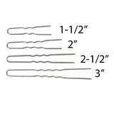 Joyce's Accessories - Stainless Steel Crinkle Hair Pins (12 piece) (2 - 1/2") - Homeplace Market LLC