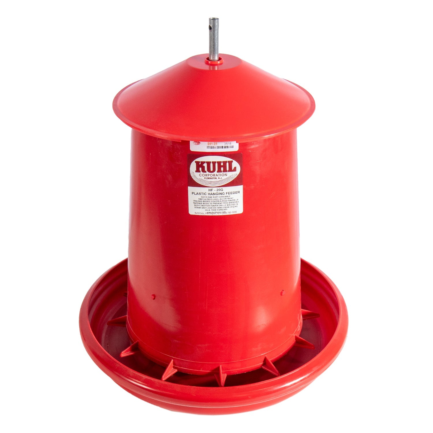 Kuhl® 35 lb Hanging Chicken Feeder for Mobile Chicken Tractors - Homeplace Market LLC