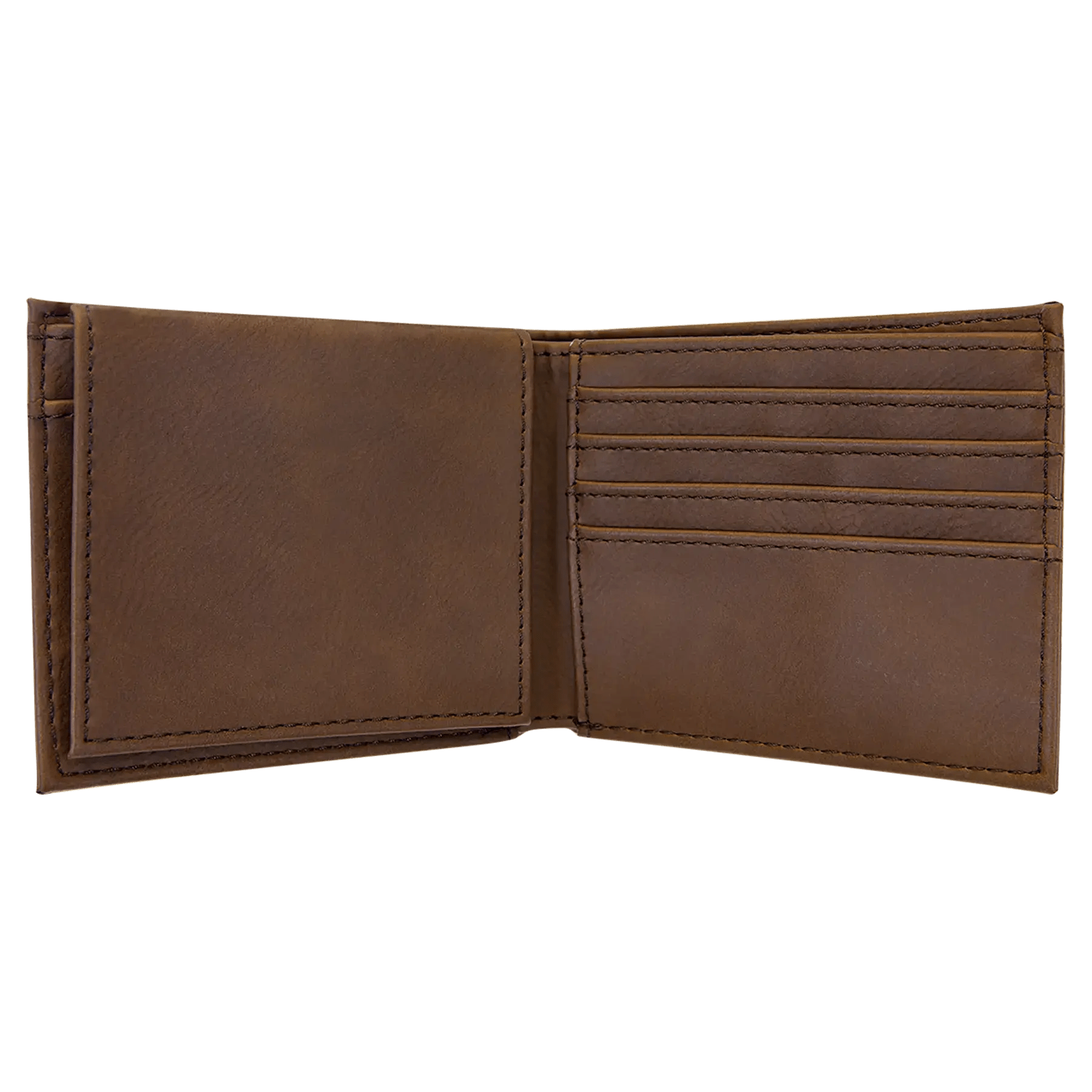 Laserable Leatherette Bi - Fold Wallet w/Flip ID Display - Homeplace Market LLC