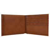 Laserable Leatherette Bi - Fold Wallet w/Flip ID Display - Homeplace Market LLC