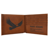 Laserable Leatherette Bi - Fold Wallet w/Flip ID Display - Homeplace Market LLC