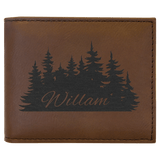 Laserable Leatherette Bi - Fold Wallet w/Flip ID Display - Homeplace Market LLC