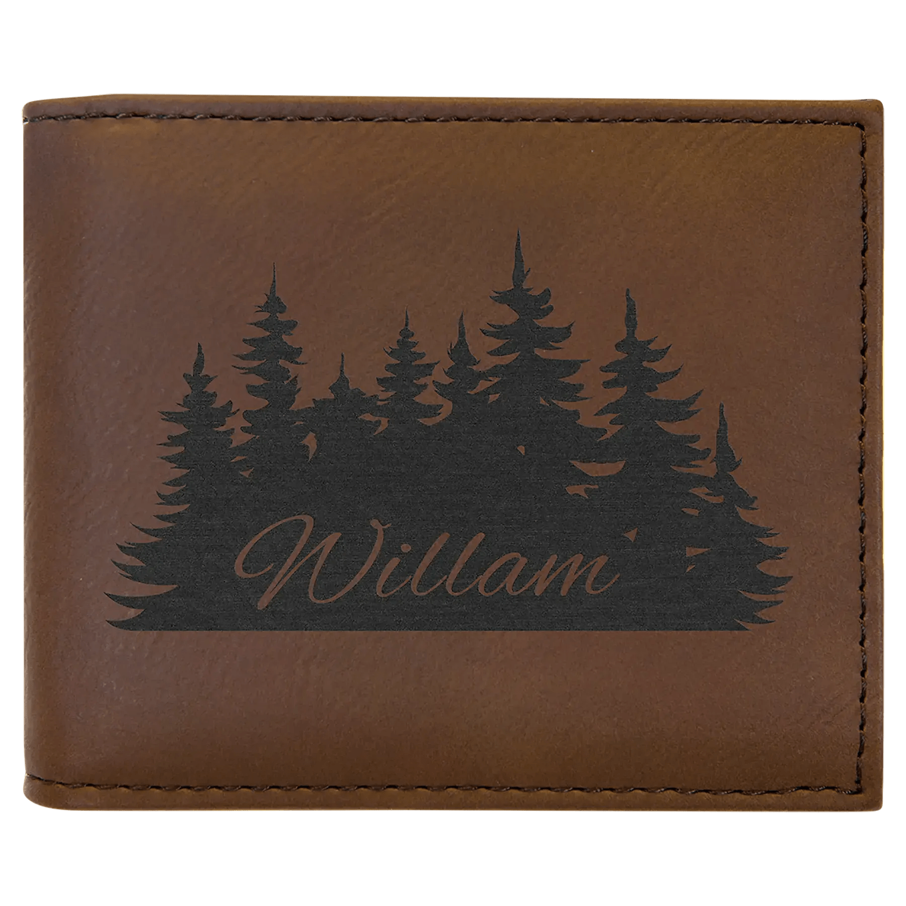 Laserable Leatherette Bi - Fold Wallet w/Flip ID Display - Homeplace Market LLC