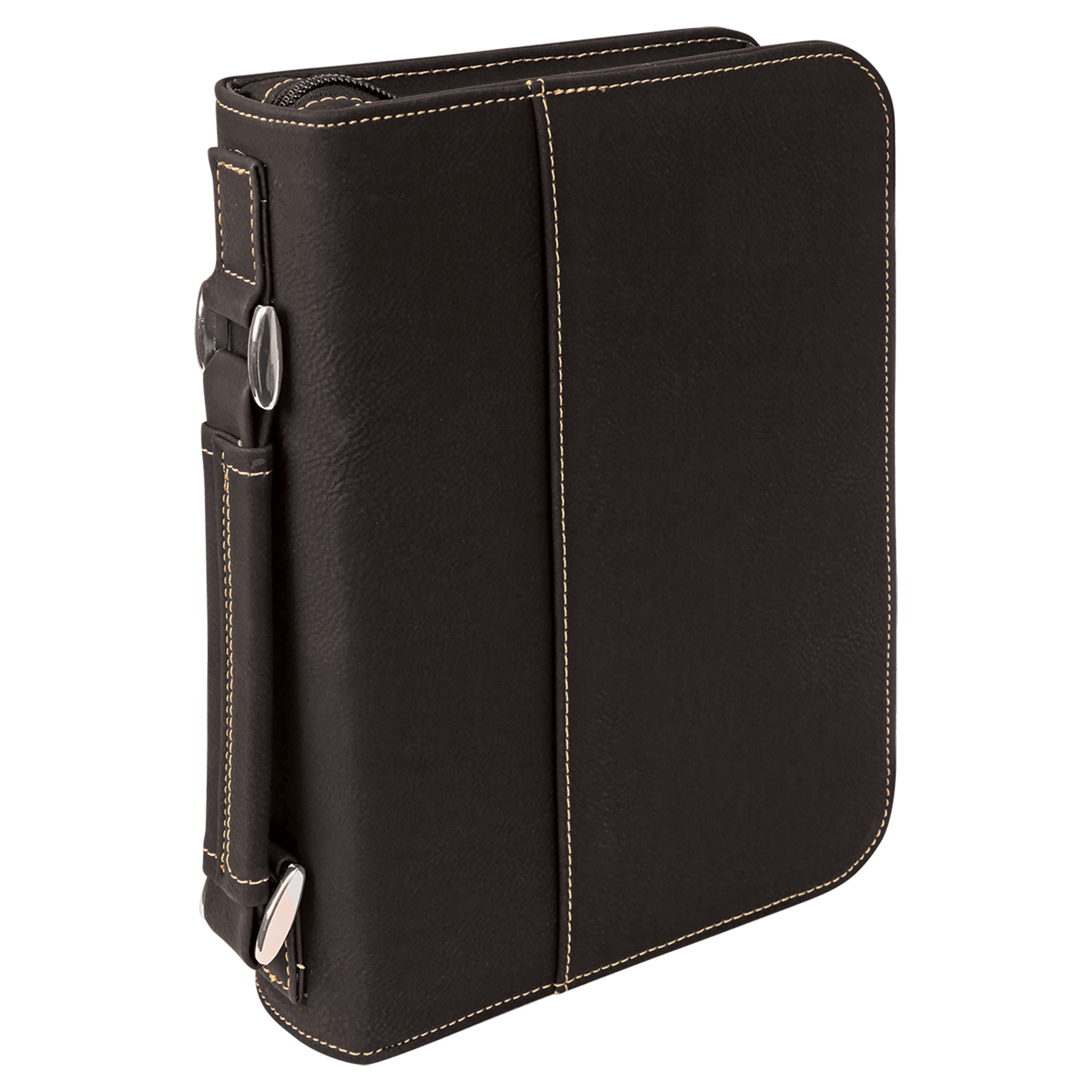 Leatherette Book/Bible Cover with Handle & Zipper - Engravable - Homeplace Market LLC
