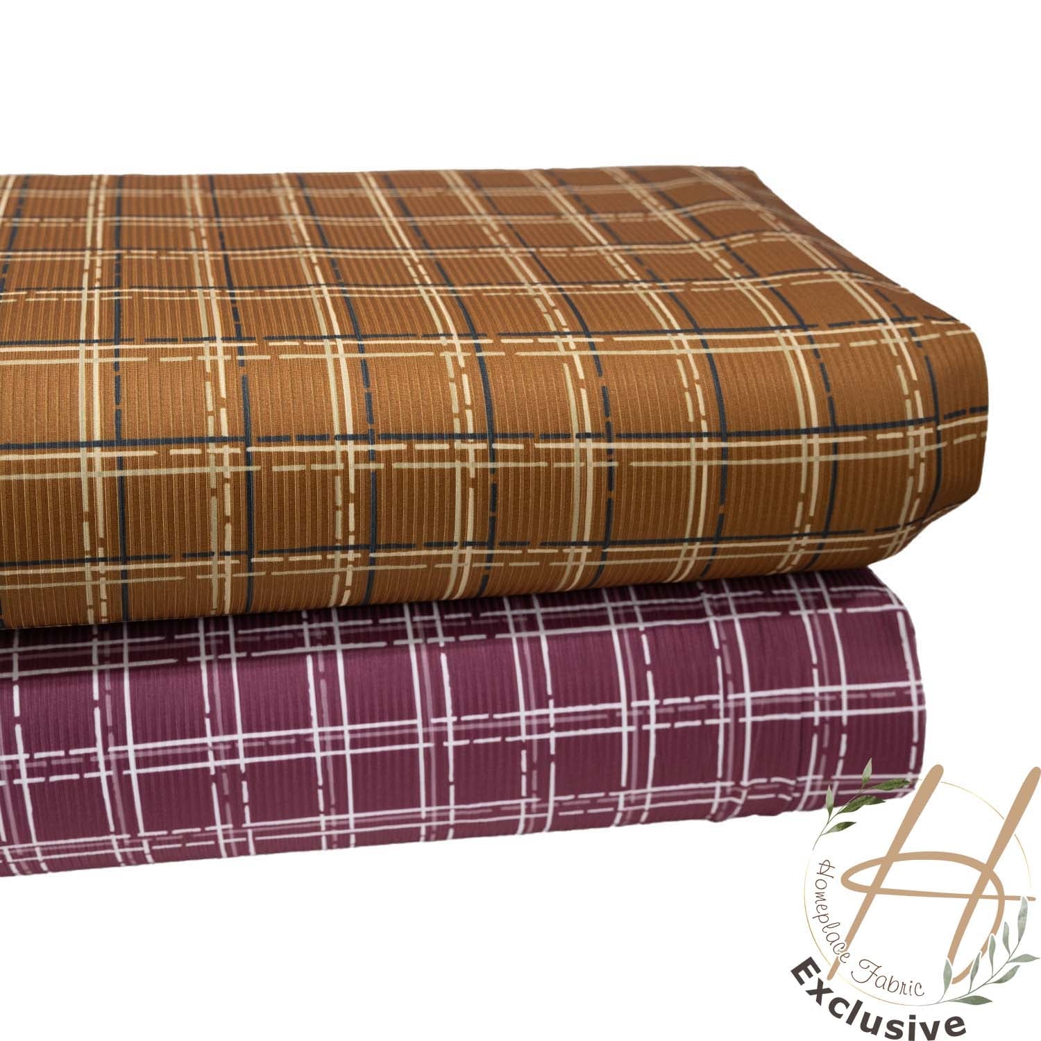 Narrow Rib Knit - Plaid - Homeplace Market LLC