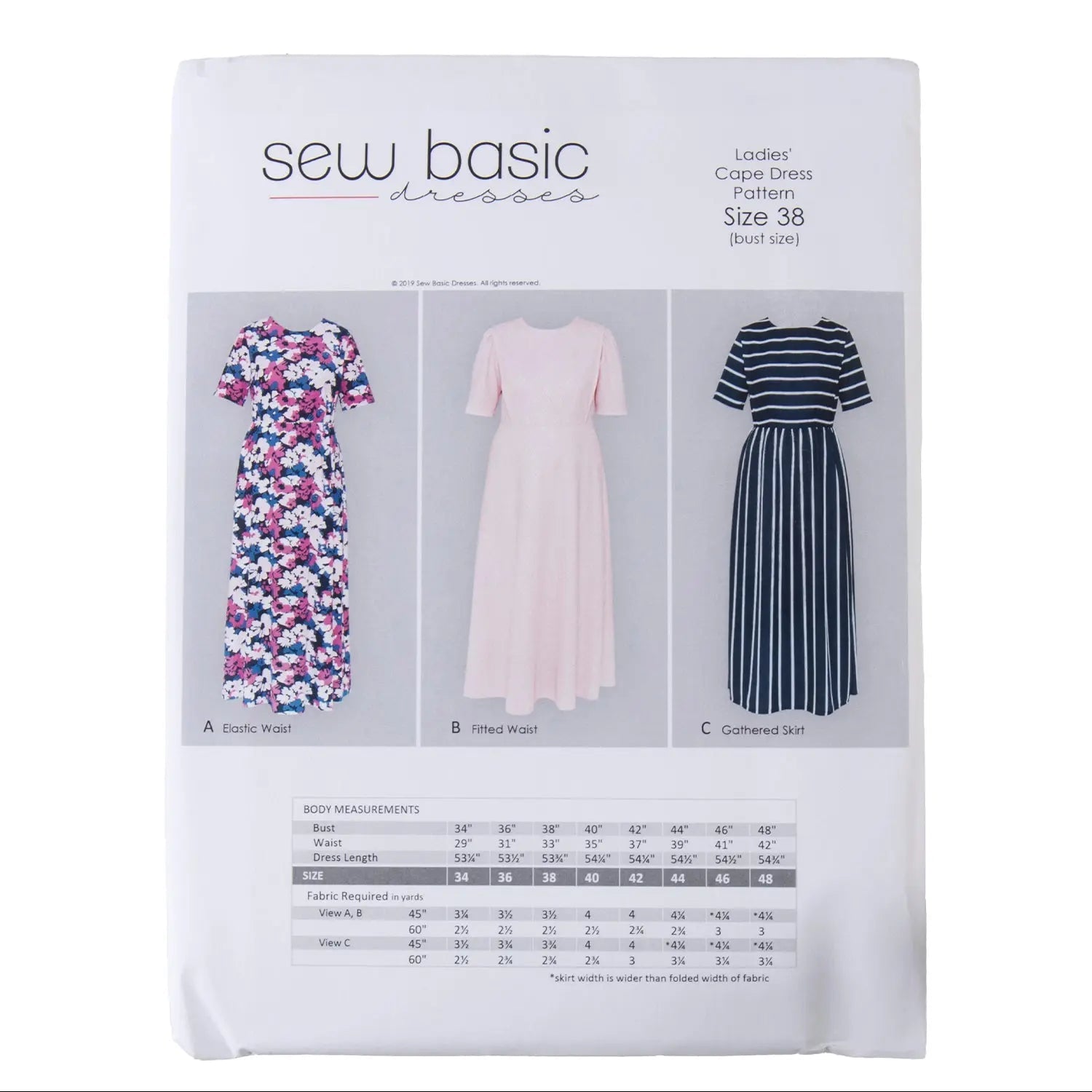 Pattern - Sew Basic - Women's Cape Dress Pattern - Homeplace Market LLC