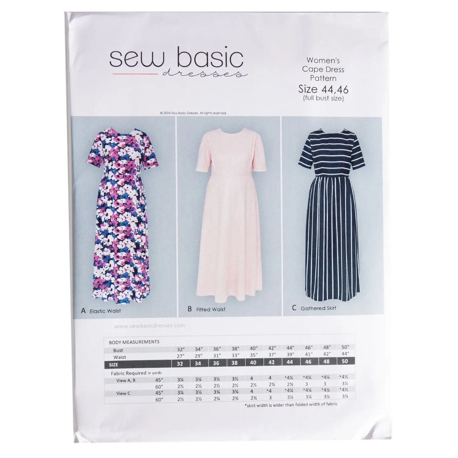 Pattern - Sew Basic - Women's Cape Dress Pattern - Homeplace Market LLC